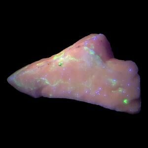 Pink Art Glass Cullet Selenium Orange Glow Slag Glass #4GX76